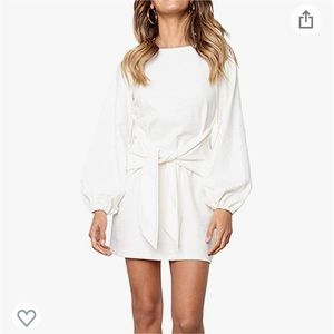 White Long Sleeve Dress